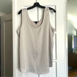 Banana Republic Silk Silver Tank